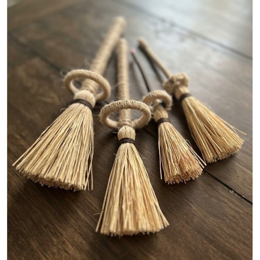 Rustic Jute Broomstick Fall Napkin Rings Set of 4